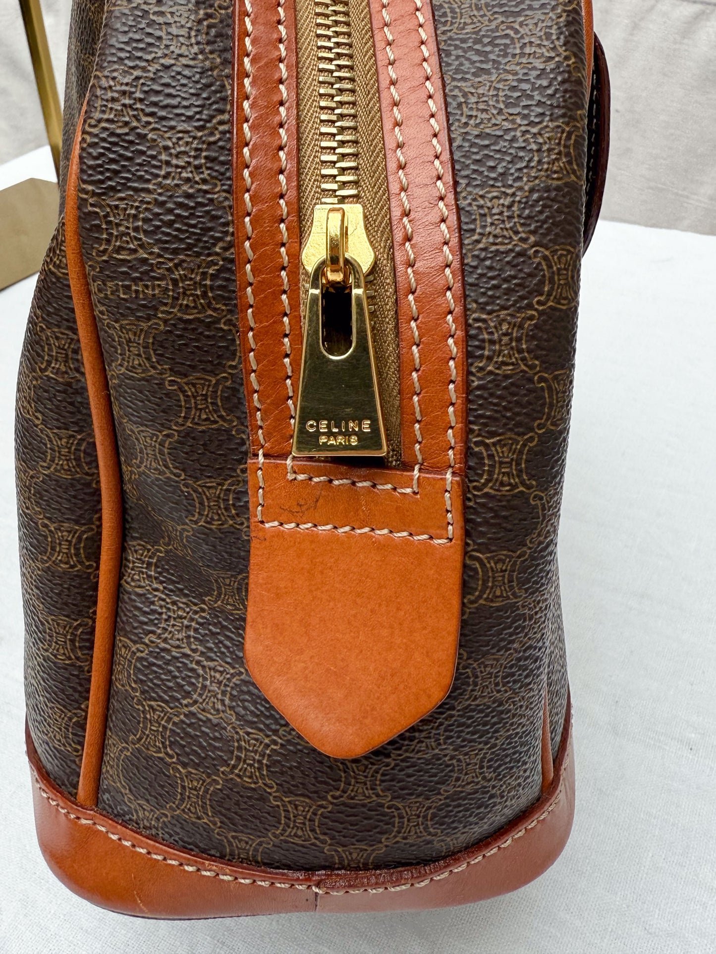 Celine Boston Macadam Leather Purse