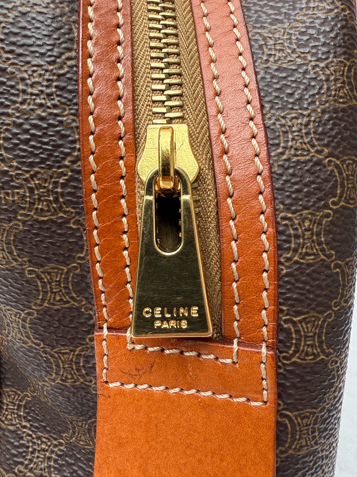 Celine Boston Macadam Leather Purse