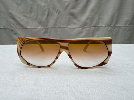 1980's Yves Saint Laurent Butterscotch wide frame sunnies