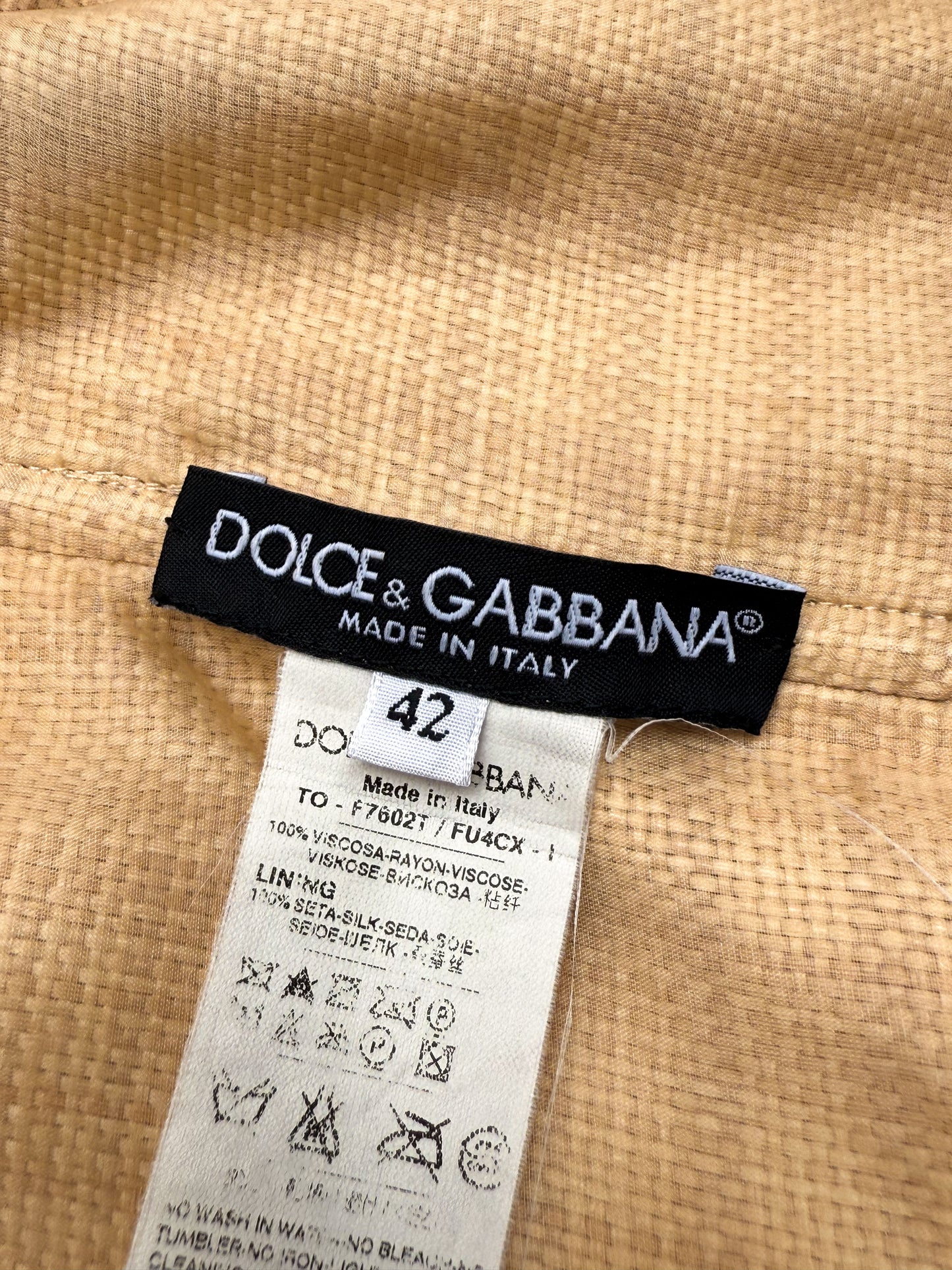 2000's Dolce & Gabbana Silk Raffia corset