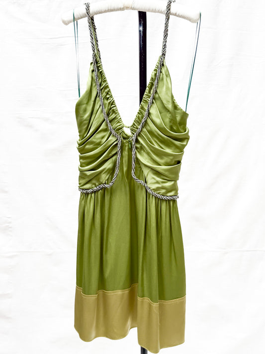 2005 Chloe by phobe Philo Sage Satine Dress