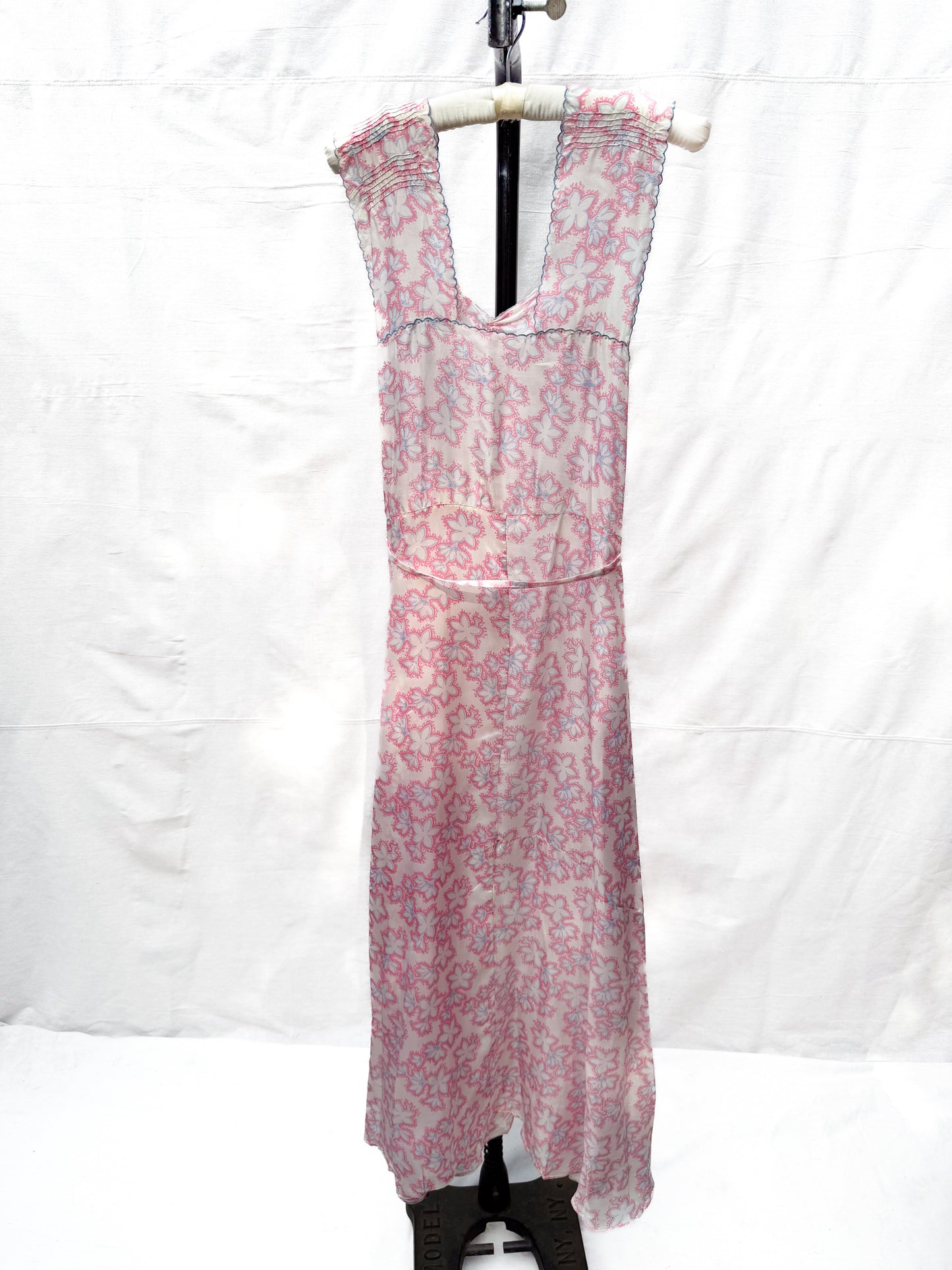 1930s Italian Jasmine Floral Dress