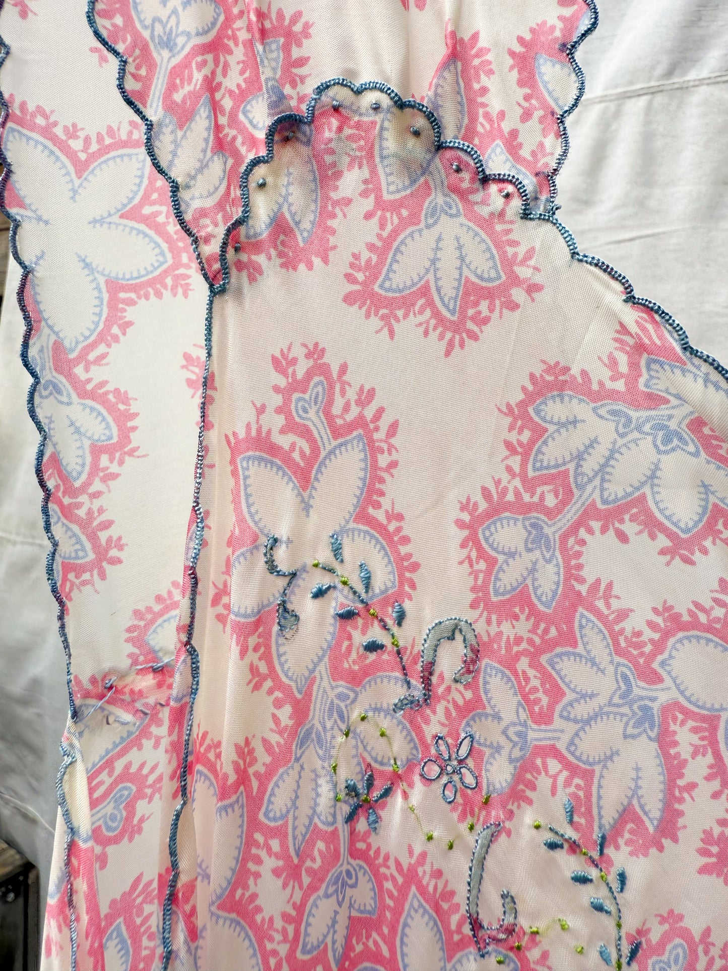 1930s Italian Jasmine Floral Dress