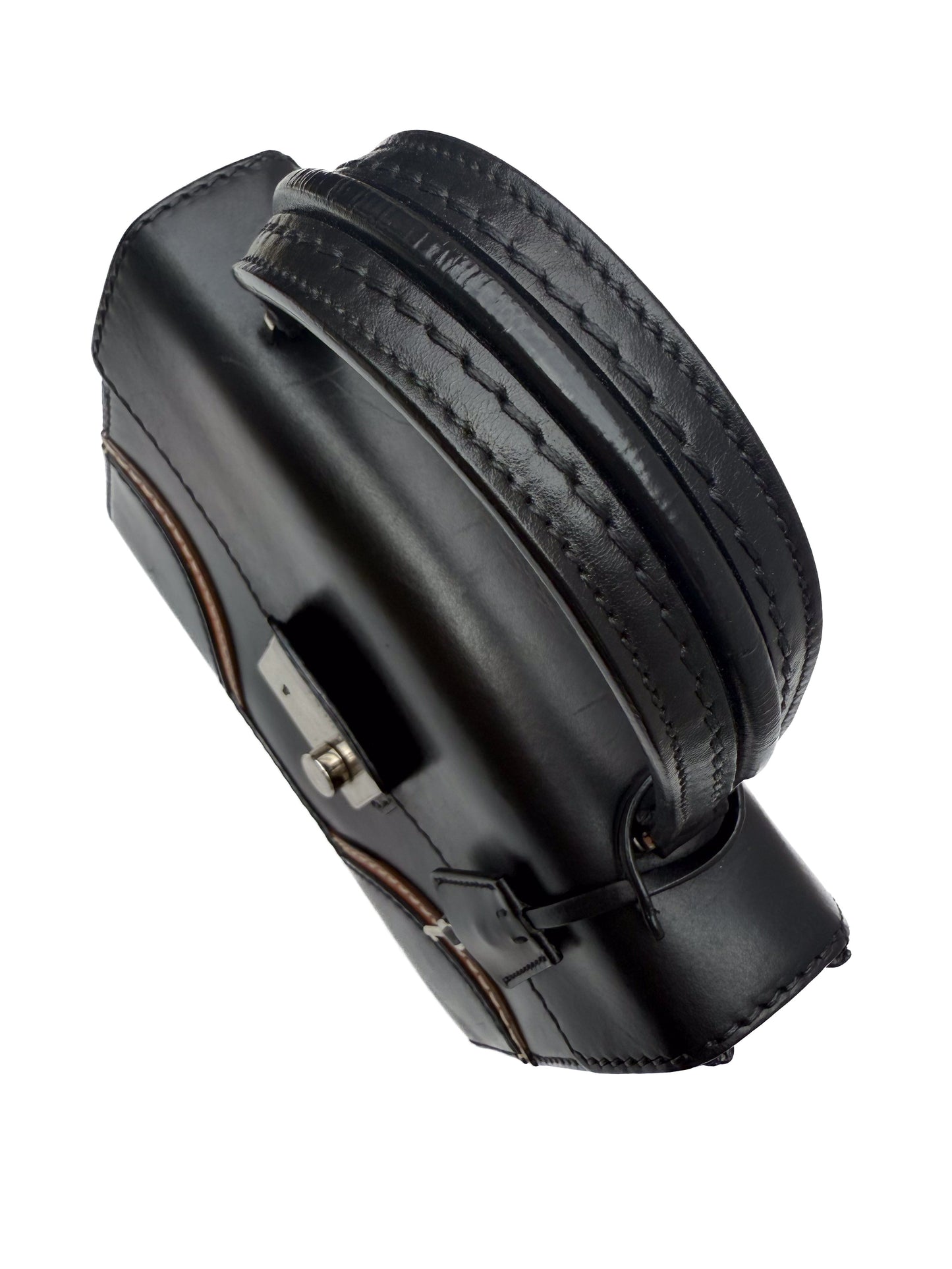 Prada Black leather Vitello Sound bag