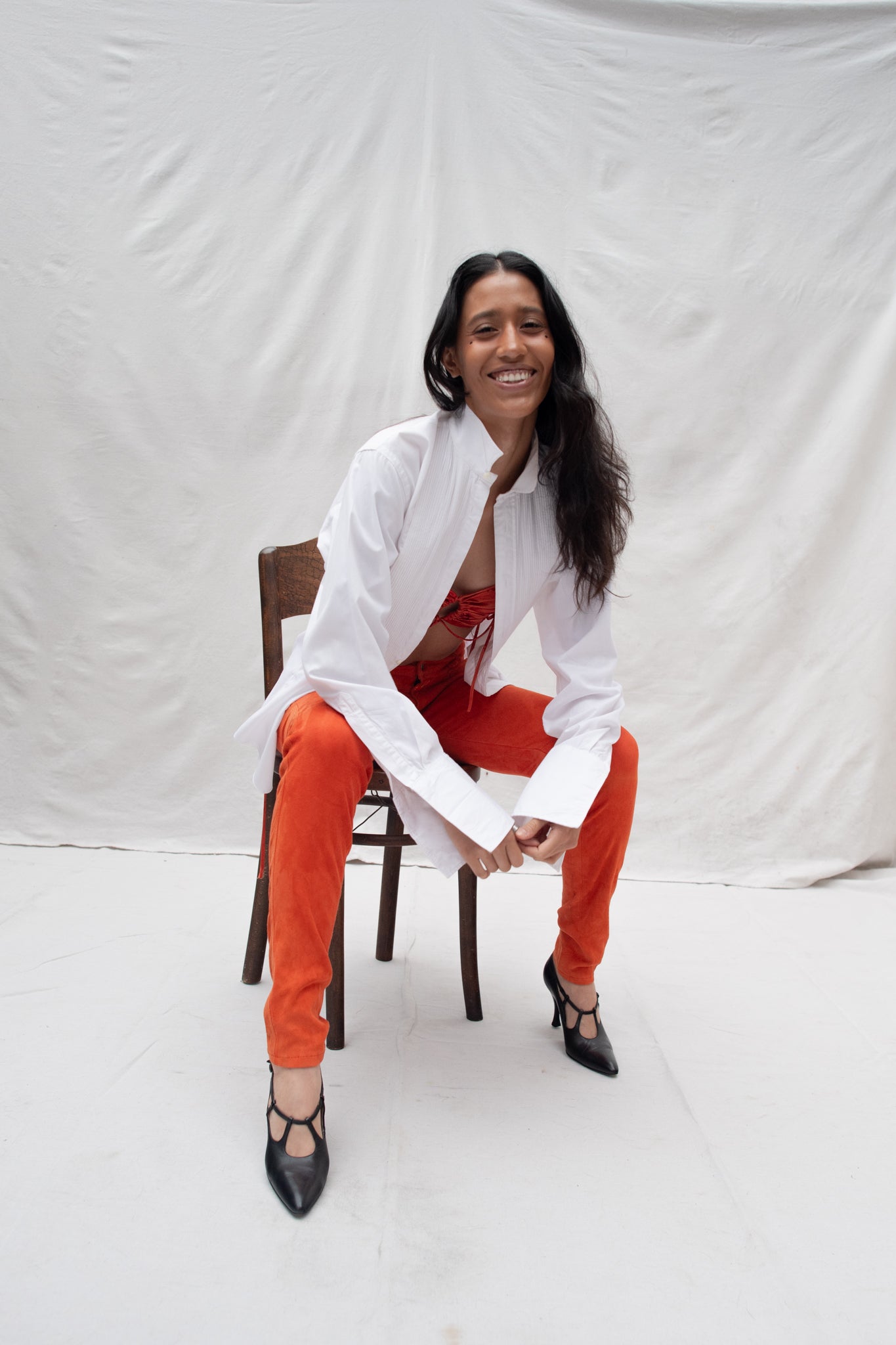 Y2k Burnt Orange Suede Trousers