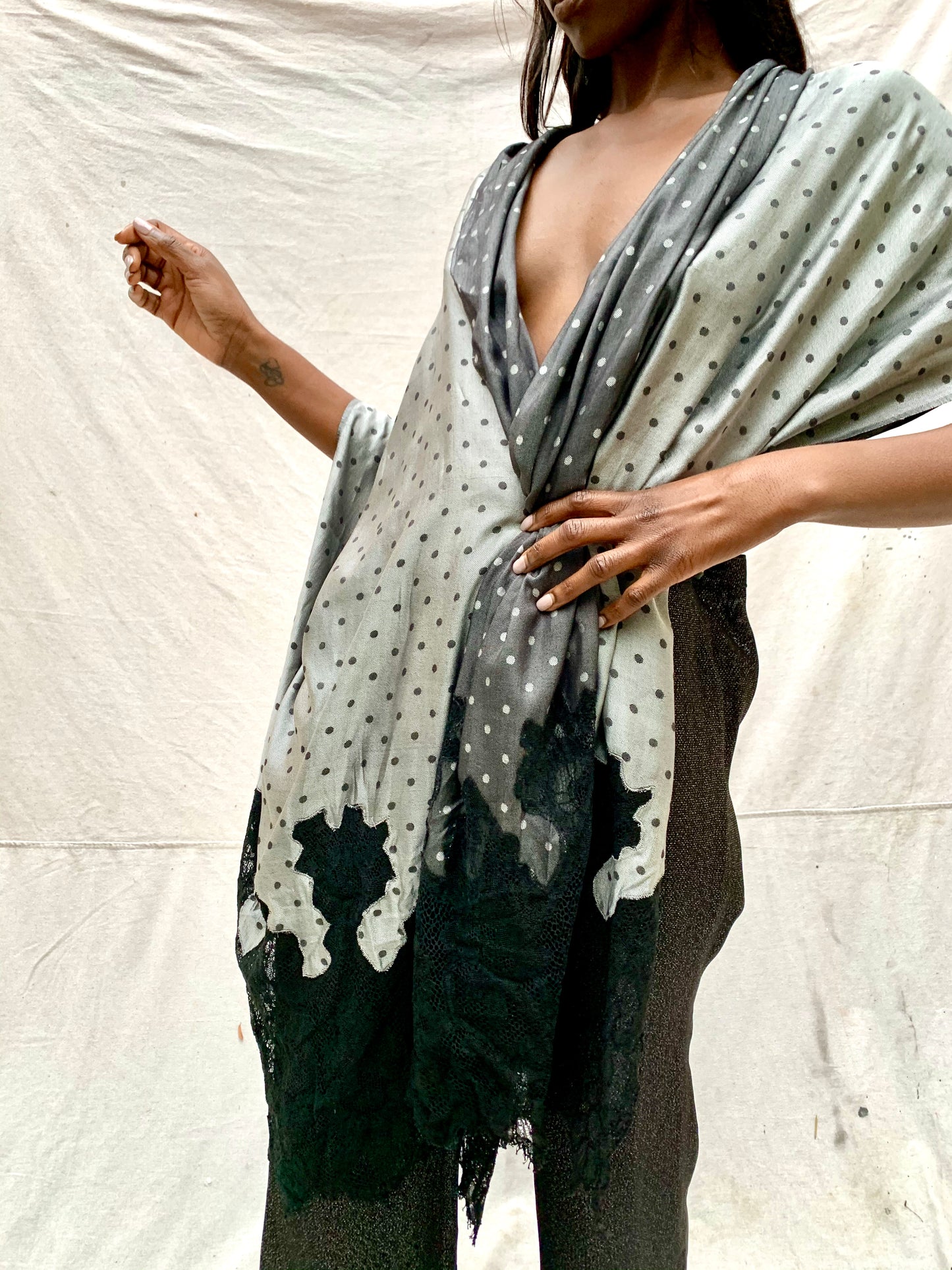 Valentino Pokadot Lace Shawl