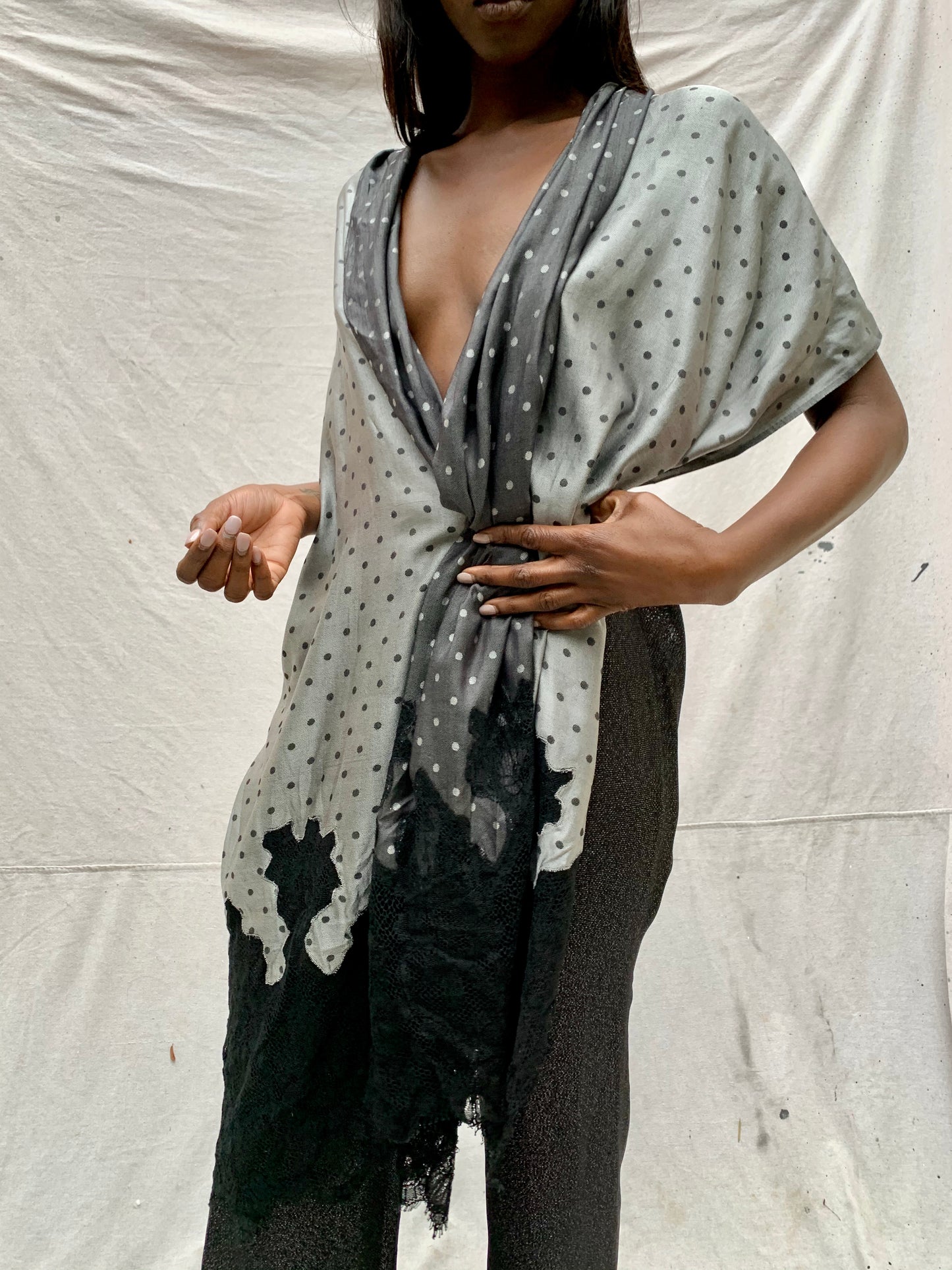 Valentino Pokadot Lace Shawl