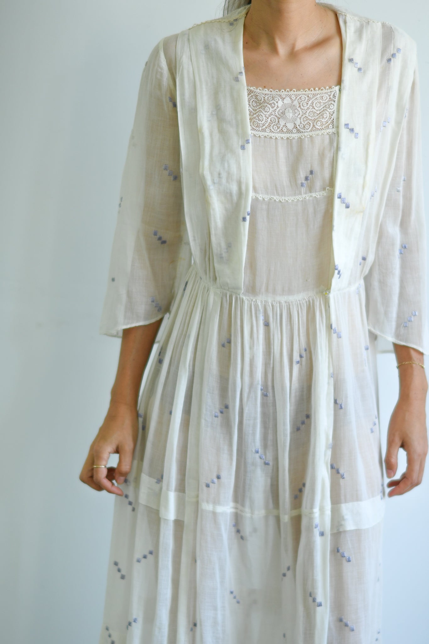 Edwardian Block Embroidered Dress