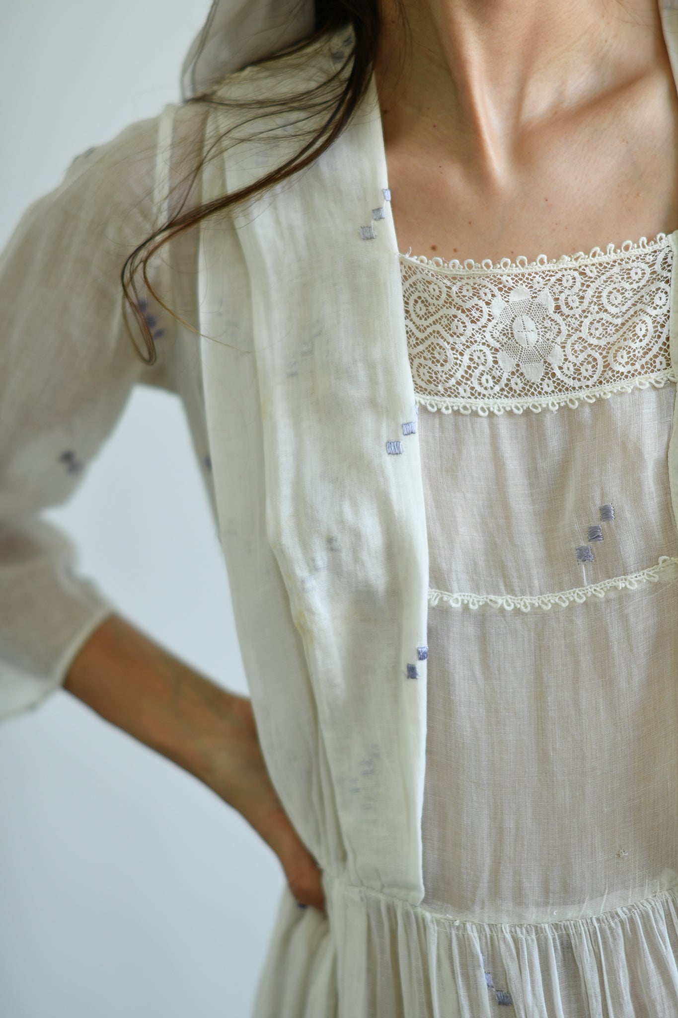 Edwardian Block Embroidered Dress