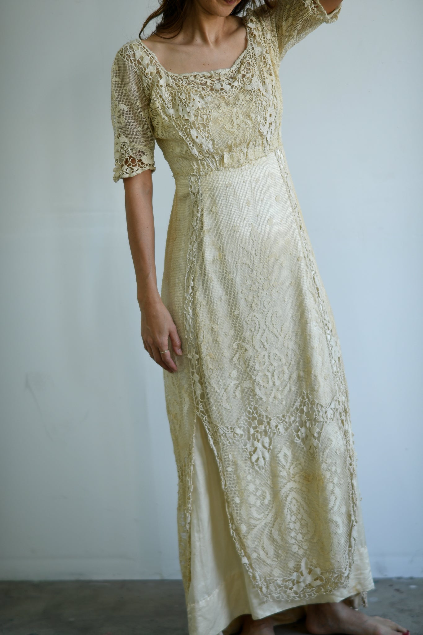 Edwardian Cream Lace Titanic Dress
