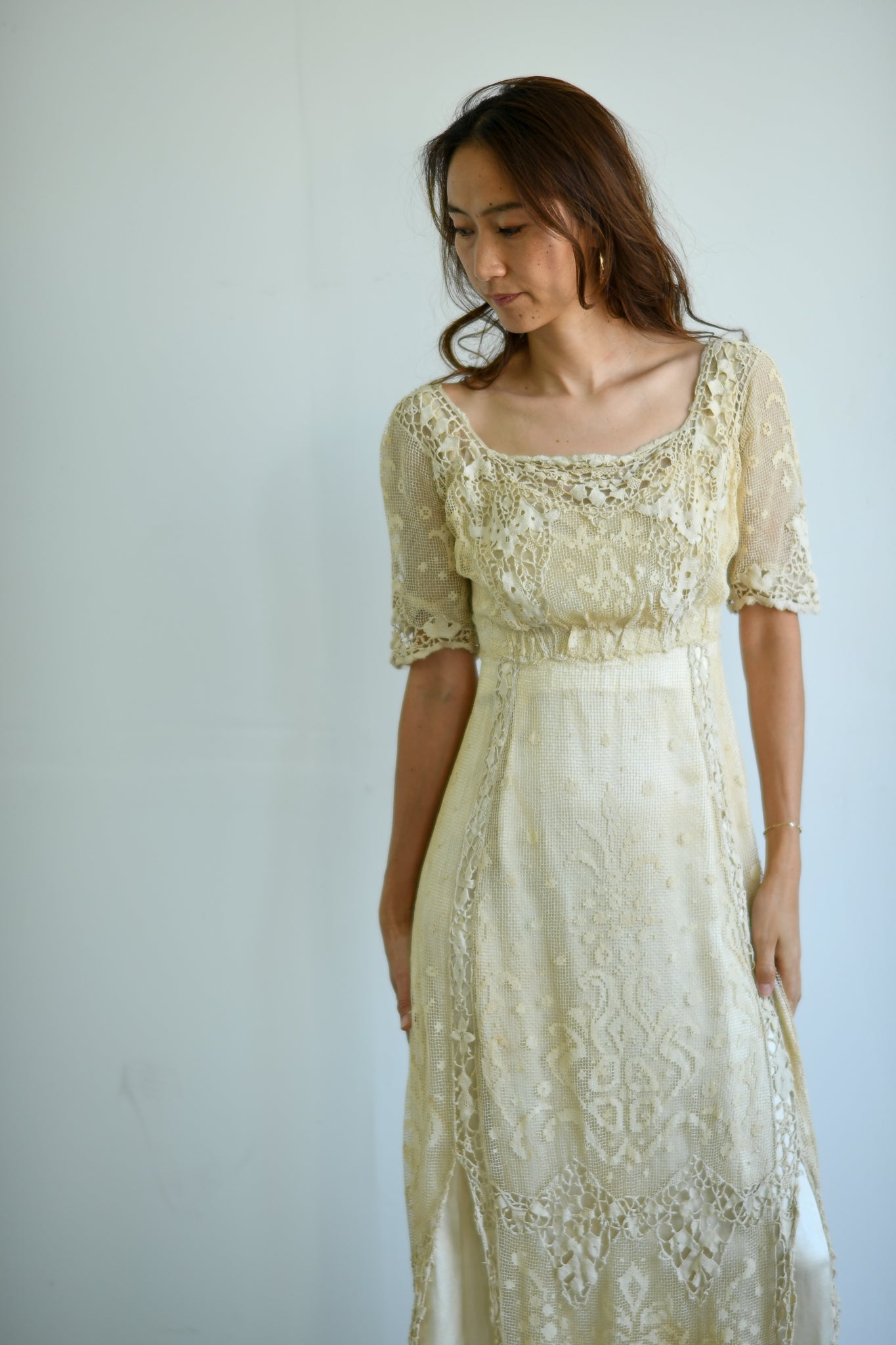Edwardian Cream Lace Titanic Dress