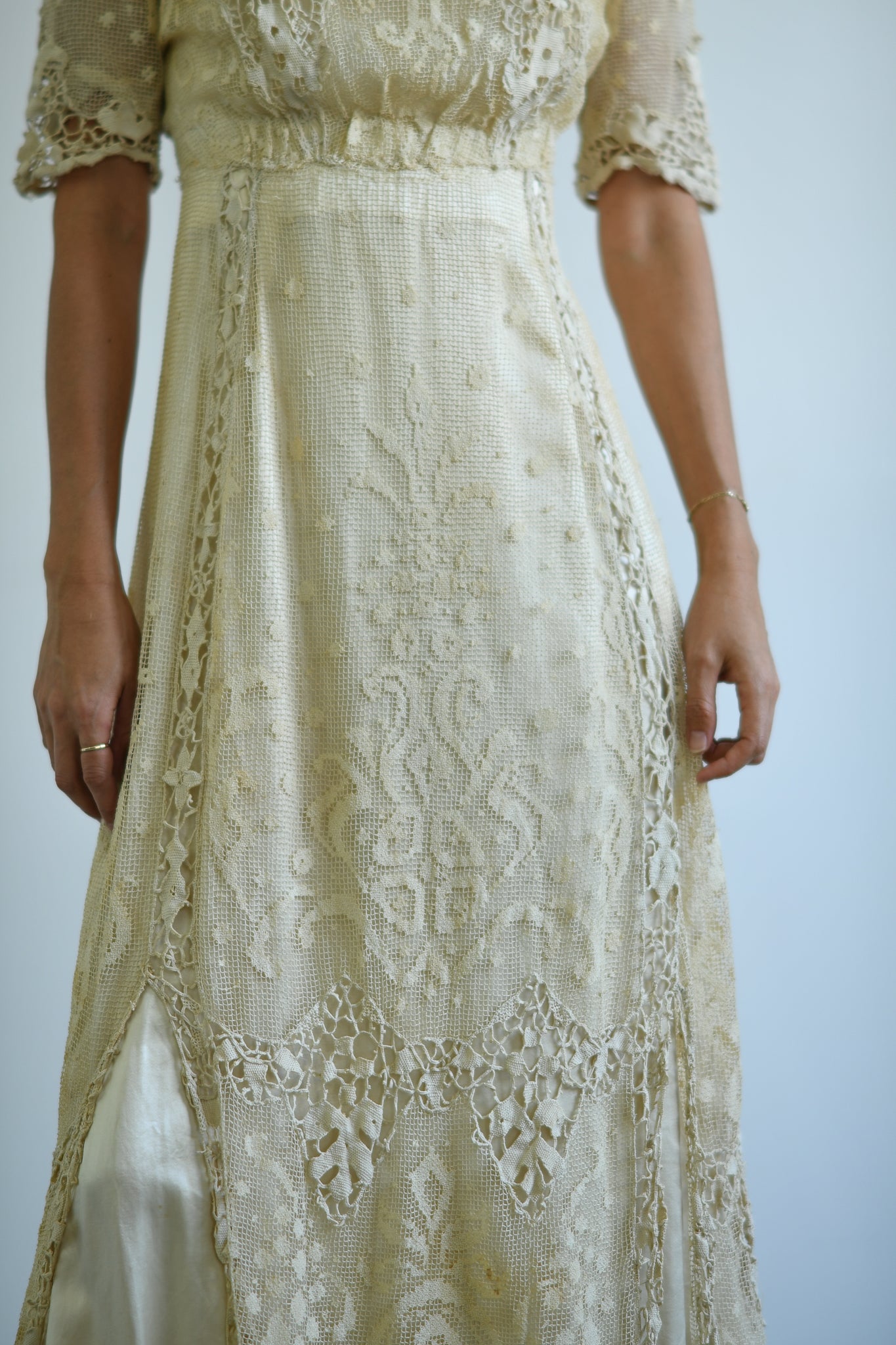 Edwardian Cream Lace Titanic Dress