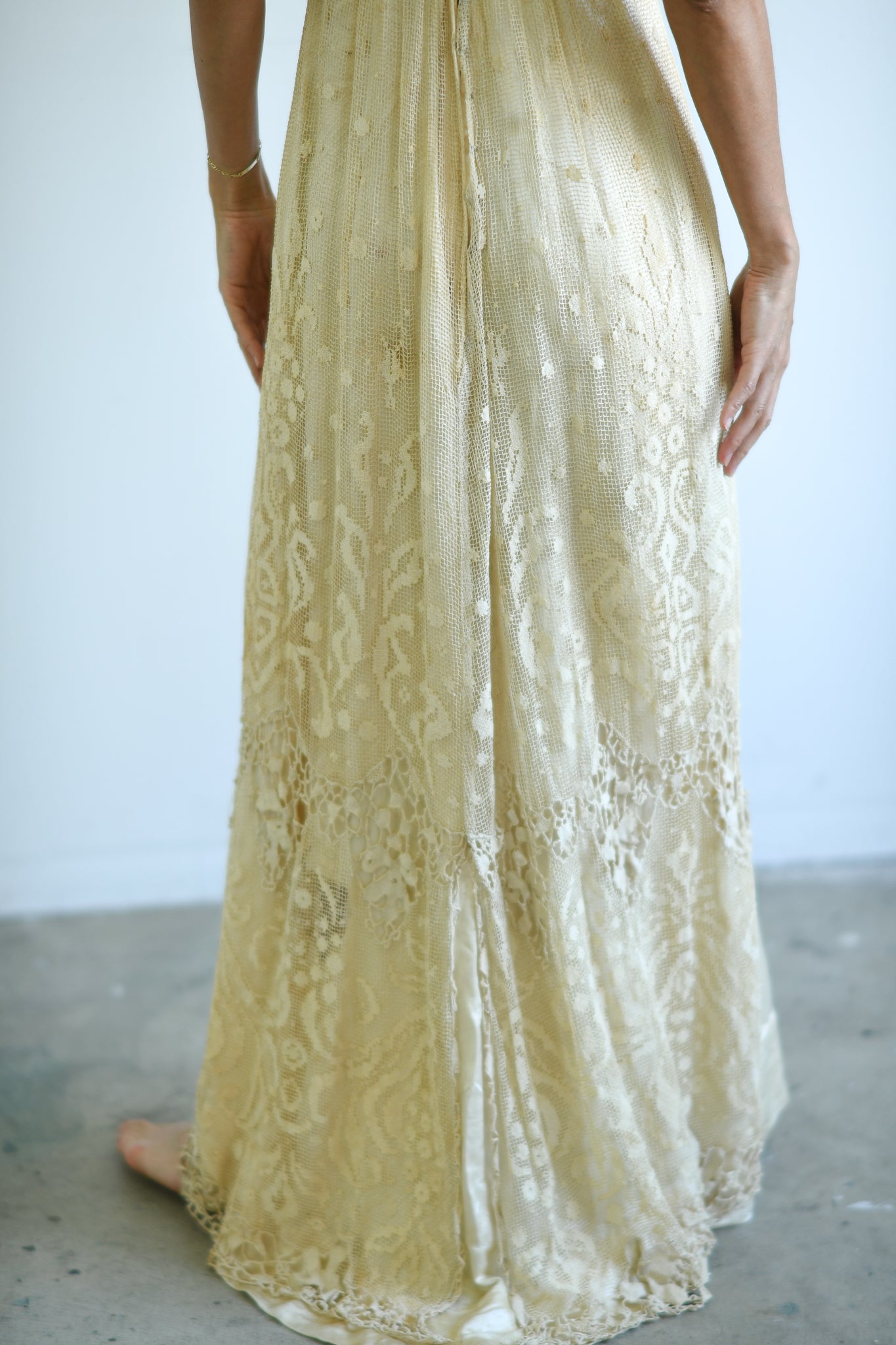 Edwardian Cream Lace Titanic Dress