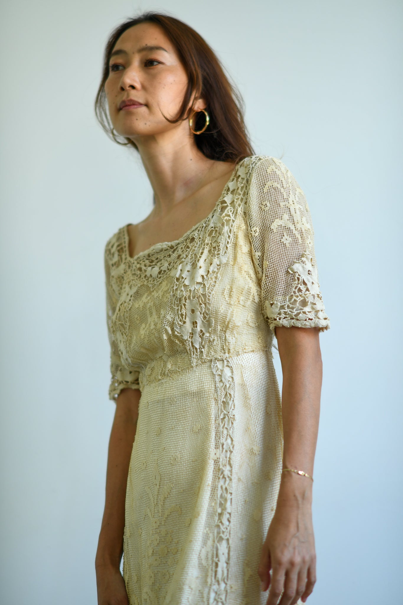Edwardian Cream Lace Titanic Dress