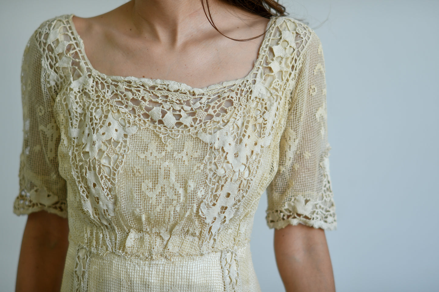 Edwardian Cream Lace Titanic Dress