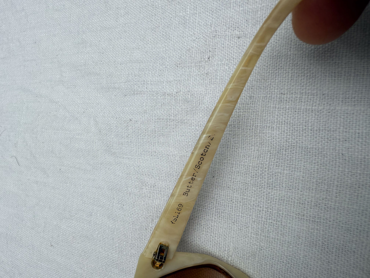 1980's Yves Saint Laurent Butterscotch wide frame sunnies