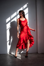 Load image into Gallery viewer, 1990&#39;s Liquid Rouge Satin Dress