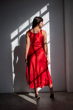 Load image into Gallery viewer, 1990&#39;s Liquid Rouge Satin Dress