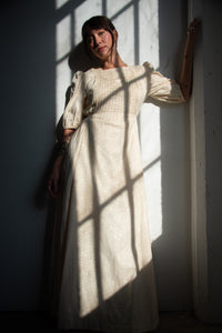 1940's Cream Embellished Floral Gown