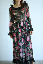 Load image into Gallery viewer, 1930&#39;s Sheer Silk Floral Dress