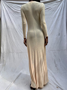 Cream Jersey Dress