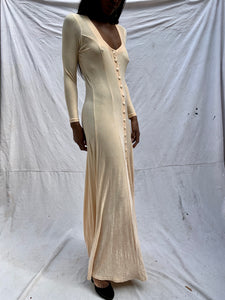 Cream Jersey Dress