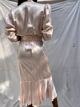 Load image into Gallery viewer, Satin Pink Ruffle Dress