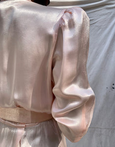 Satin Pink Ruffle Dress