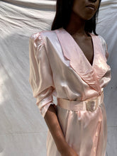 Load image into Gallery viewer, Satin Pink Ruffle Dress
