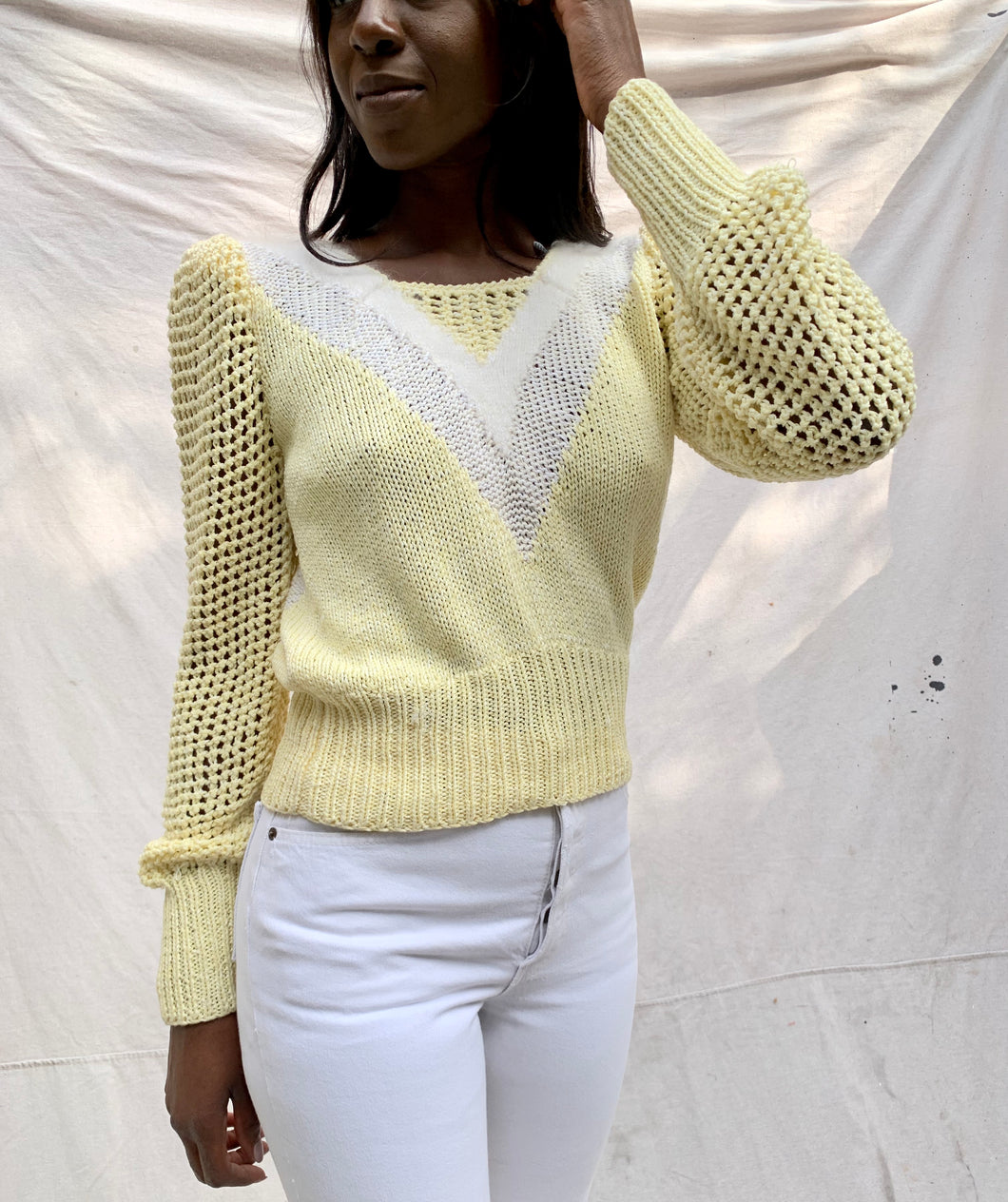 Canary Crocheted Sweater