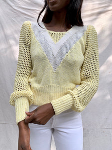 Canary Crocheted Sweater