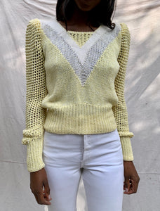 Canary Crocheted Sweater