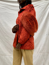 Load image into Gallery viewer, Crimson Faux Trim Fur Coat