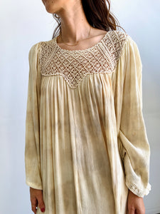 Cream Marble Mexican Dress