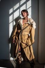Load image into Gallery viewer, Roberto Cavalli 2003 Shearling Snake Suede Coat