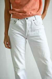 Levi's White Striped Denim